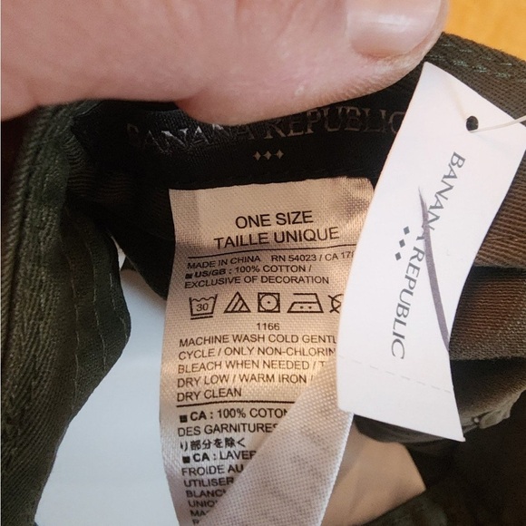 Banana Republic BR Baseball Cap olive green Unisex Strapback - Picture 5 of 6